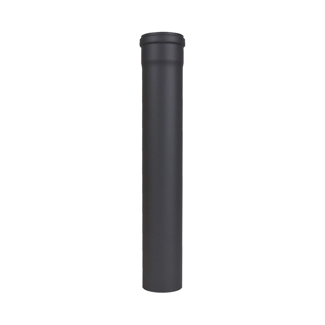 LANZZAS Pelletrohr 500 mm Verlängerung - im Durchmesser 80 mm - Farbe: schwarz - inklusive Silikon-D