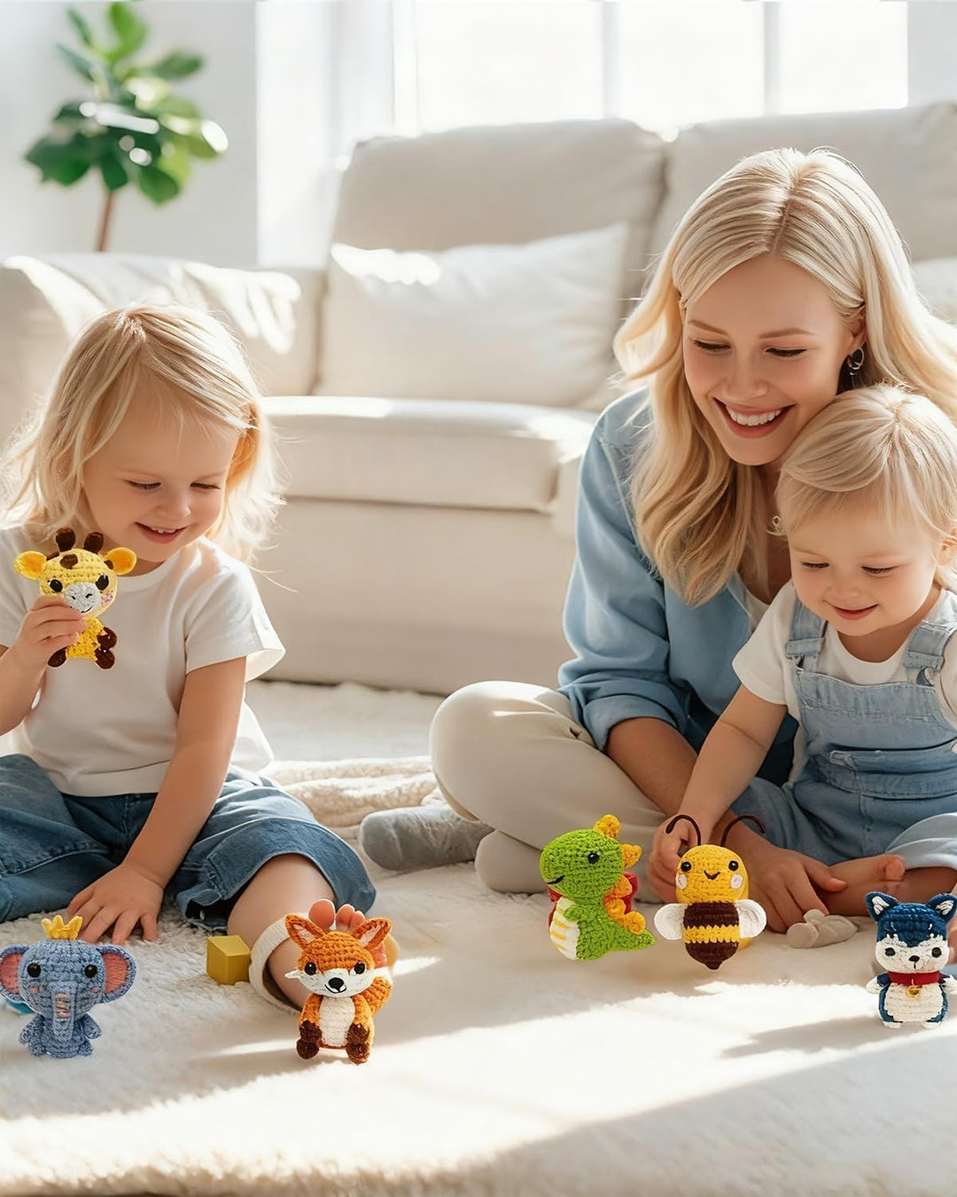 Mixara 6 Häkelset für Anfänger,Stricken für Anfänger Set, Häkelset Kinder, Häkelset Kinder für Anfän