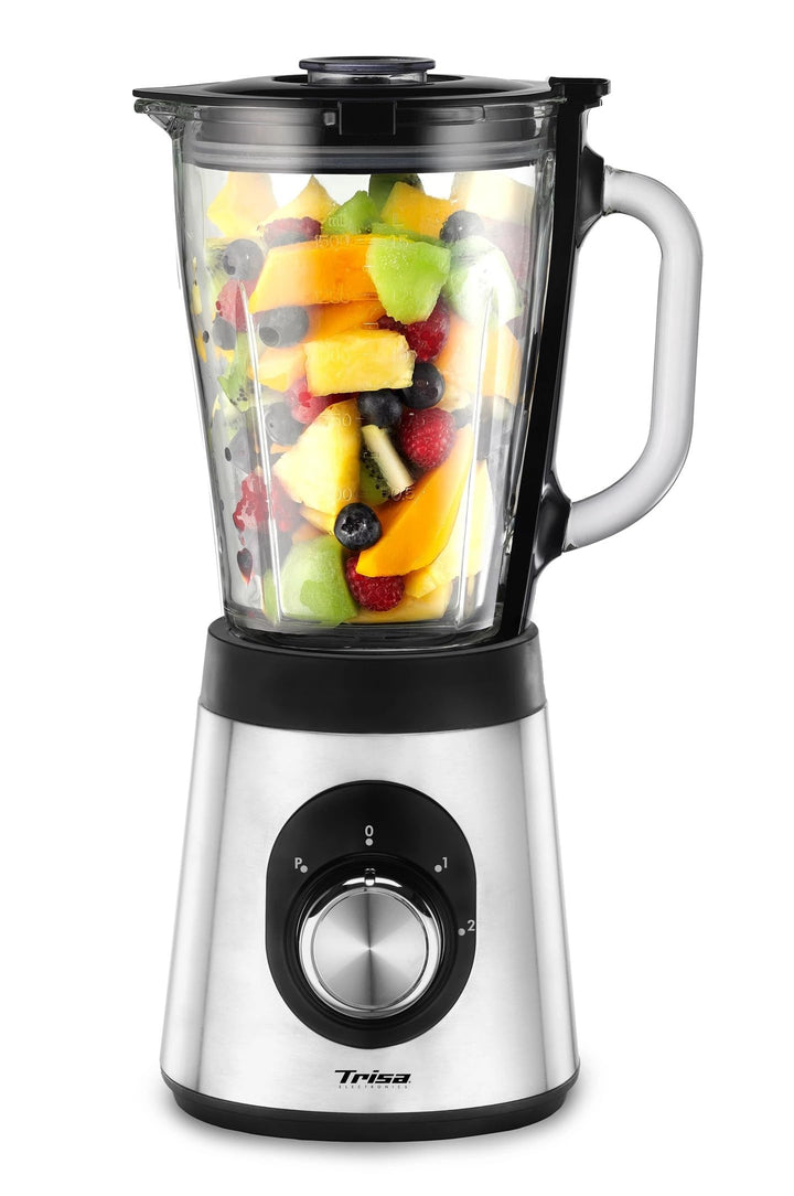 Trisa Standmixer Royal Crush 800W | Hochleistungs-Smoothie-Maker mit 1,5L Glasbehälter | Ice Crusher