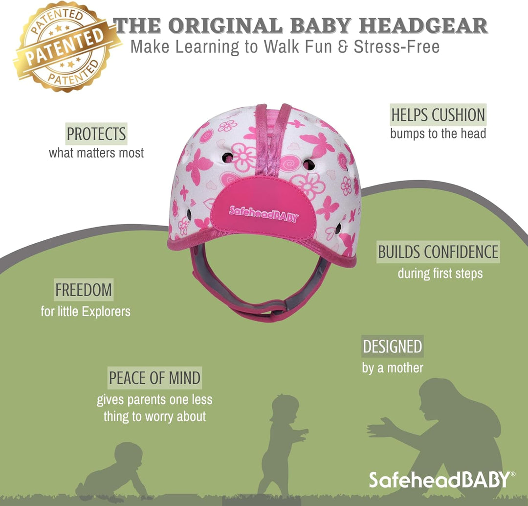 SafeheadBABY Soft Baby Head Protector Helmet for Crawling and Walking 7–24 Months Ultra-Lightweight
