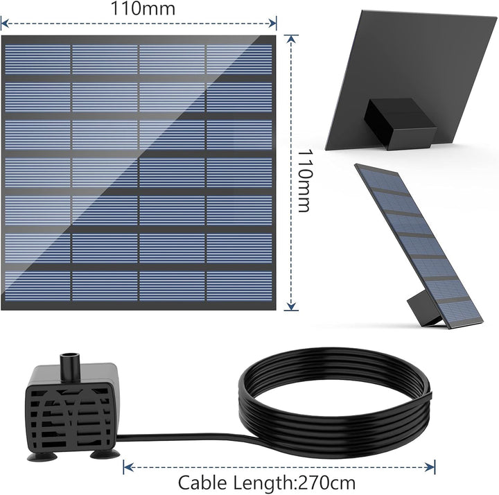 AISITIN Solar Springbrunnen für Aussen 1.5W DIY Solarbrunnen für Draussen 2025 Upgrade Solarpumpe mi