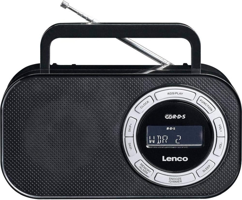 Lenco PR2700 Radio (tragbar, Analog, FM, LCD, Schwarz, Zumbador)