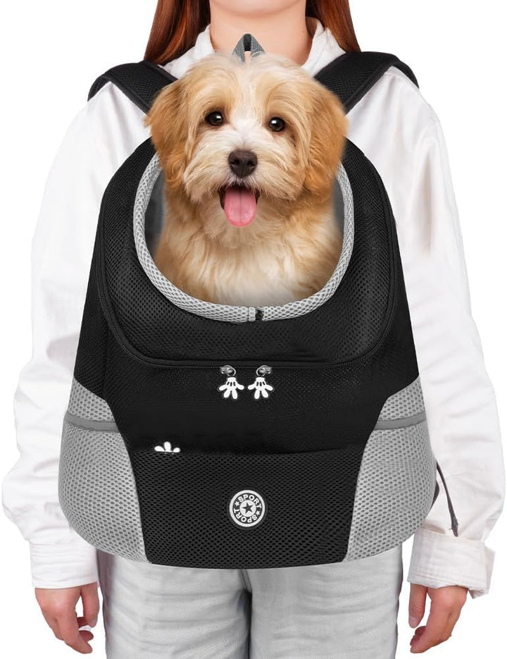 Adiwo Haustier Rucksack mit Netzfenster, Atmungsaktive Leichte Hundetasche, HundeRucksack und Katzen