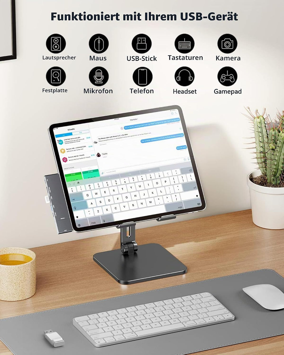 USB Hub for MacBook, USB-C Hub 8-in-2, 2 HDMI 4K 60Hz, USB C, 2 USB A Data Ports microSD SD Card Rea
