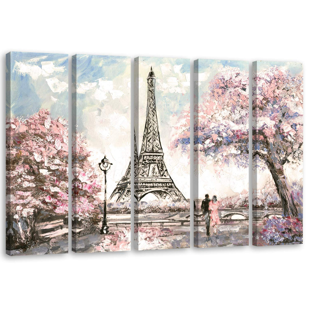 Feeby. Leinwandbild - 5 Teile - Bilder, Wand Bild, Wandbilder, Kunstdruck XXL, 5-Teilig, Typ C, 150x