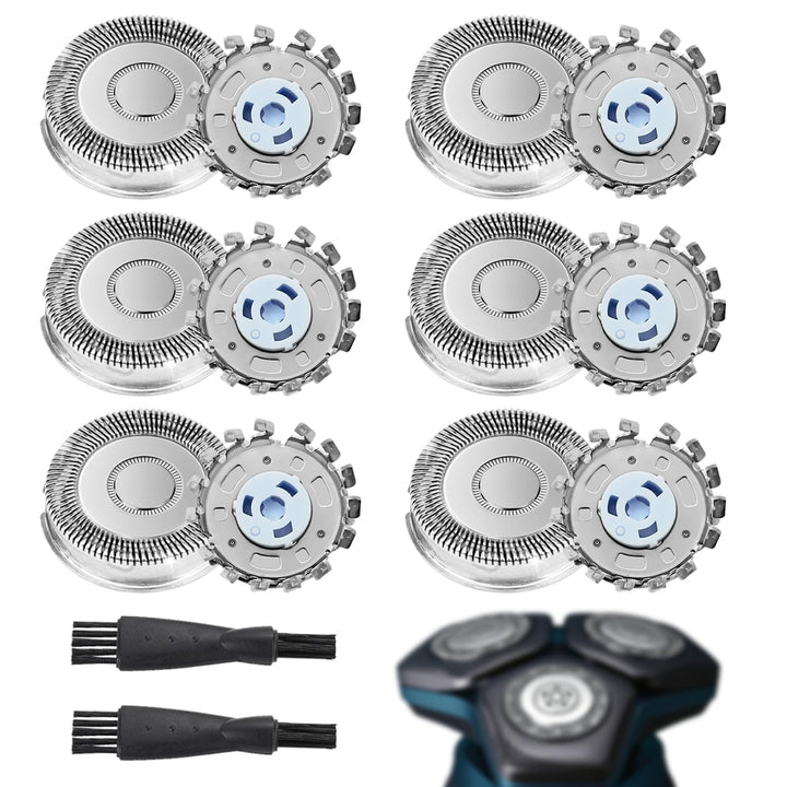 SH71/50 Ersatzscherköpfe 6 Pcs Rasierer Ersatzköpfe Serie 7000 (S7XXX) und eckige Serie 5000 (S55XX)