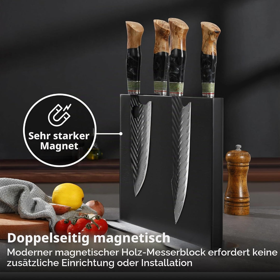WILDMOK Magnetischer Messerhalter, Doppelseitiger magnetischer Messerblock, Magnetische Ständer aus