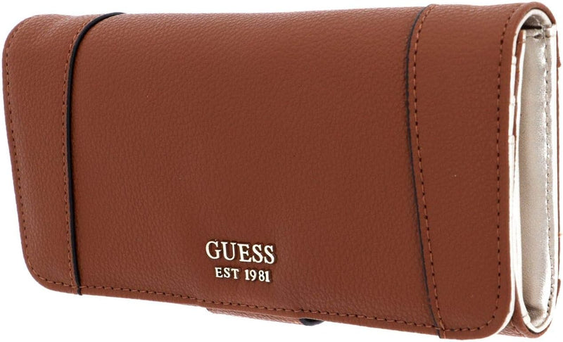 GUESS Naya SLG File Clutch Cognac