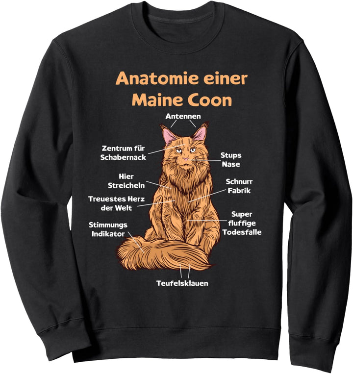 Anatomie einer Maine Coon Sweatshirt