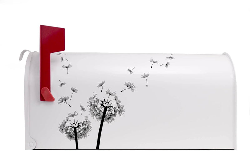 banjado® Amerikanischer Briefkasten - US Mailbox/Letterbox mit Motiv Pusteblume 2 51x22x17cm - Postk