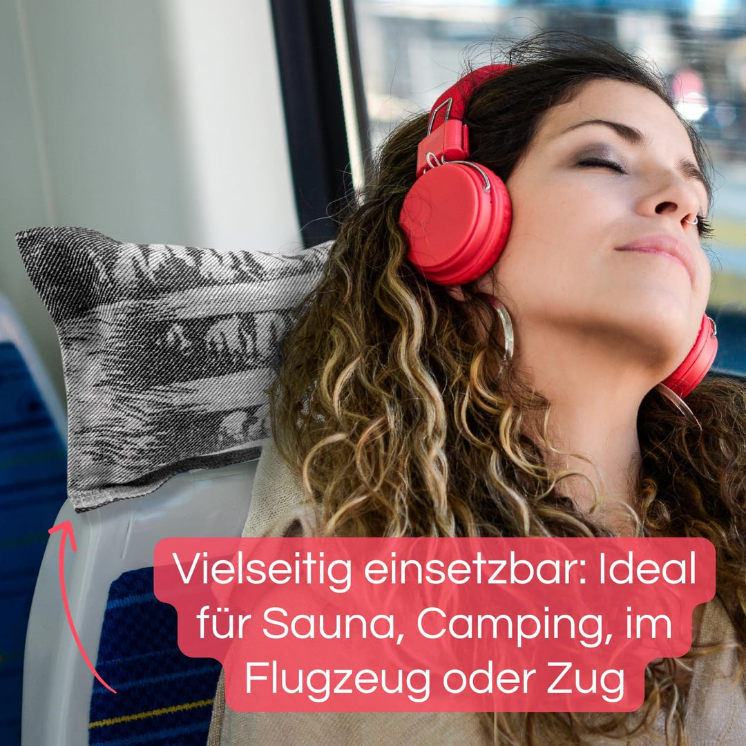 POOL Total Jokipiin Premium Saunakissen Koivikko 40x22 cm - 100% Made in Finland - Leinen &amp; Baumwoll