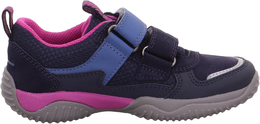 Superfit Mädchen Storm Sneaker 25 EU Blau Pink 8020, 25 EU Blau Pink 8020
