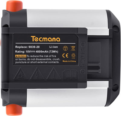 Tecmana 18V 4.0Ah Ersatzakku für Gardena BLi-18 (9840-20, 9839-20)