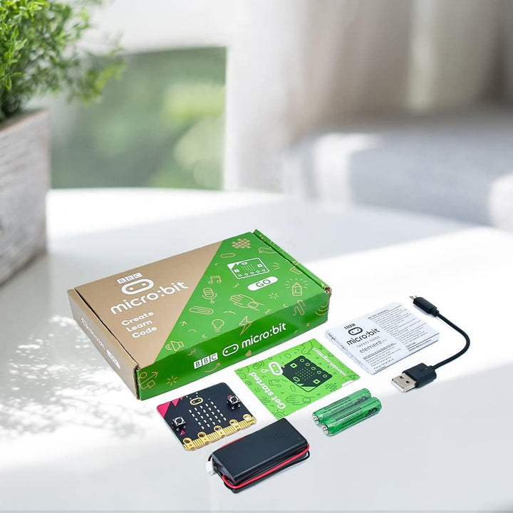 KEYESTUDIO BBC Micro:Bit Go (Microbit V2 im Lieferumfang enthalten) Starter Kit, Programmierung, päd