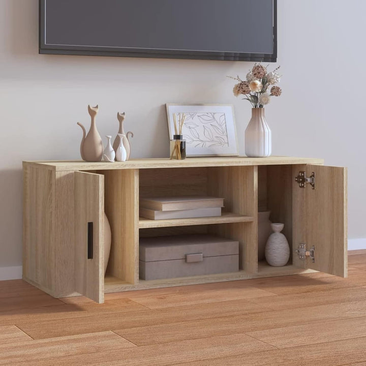 Tidyard TV Schrank mit 4 Fächer Lowboard TV Möbel Fernsehschrank Fernsehtisch TV Board Fernsehmöbel