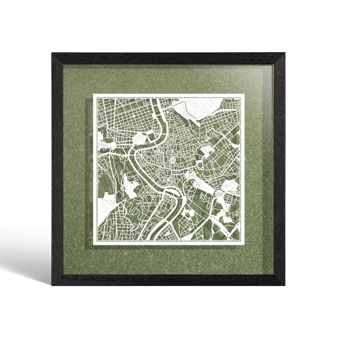 O3 DESIGN STUDIO - Marco de Papel para mapas, 22,8 x 22,8 cm, en Caja de Regalo, Fondo, autocambiant