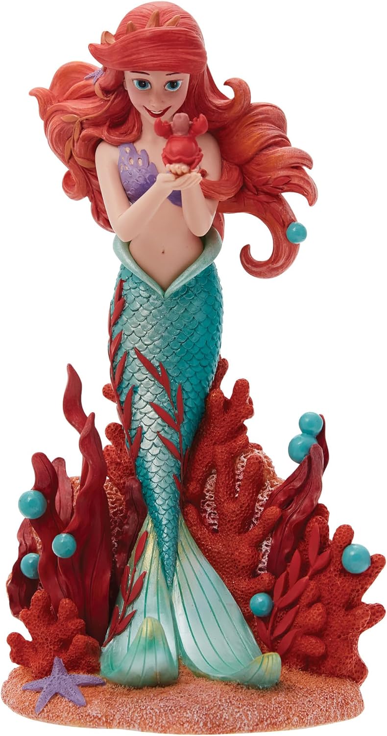 Enesco Disney Showcase Botanical The Little Mermaid Arielle Holding Sebastian Figur, 20,3 cm, mehrfa