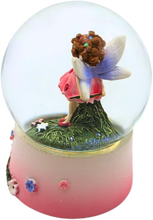 Dekohelden24 Schneekugel, Schüttelkugel, Fabelwesen - Schneekugel, Schneekugel mit Blumenmädchen, El