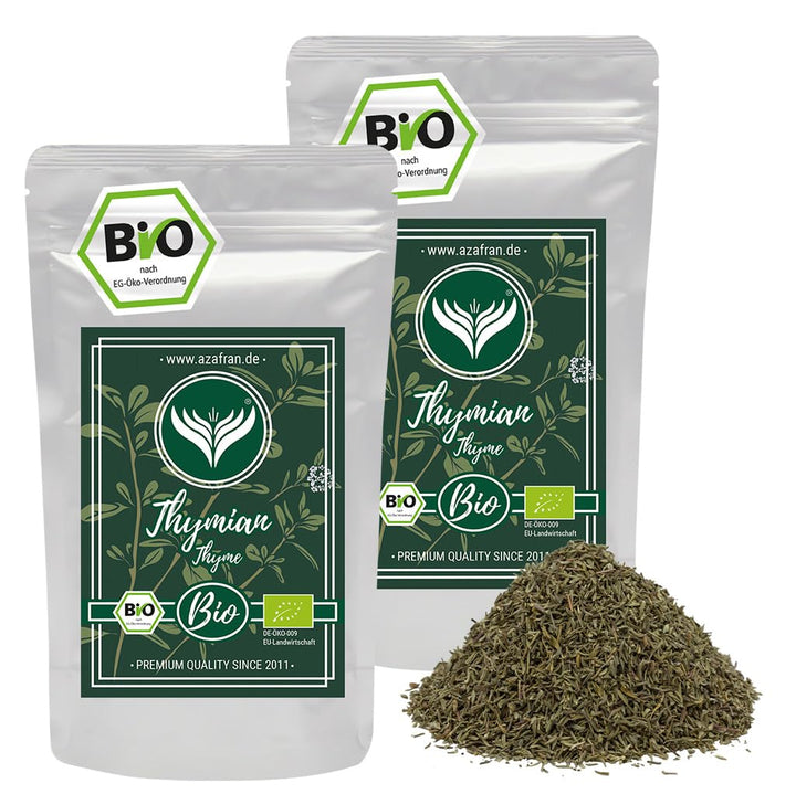 Azafran BIO Thymian getrocknet und gerebelt - Perfekt auch als Thymiantee (Kräutertee) 500g 500 g (1