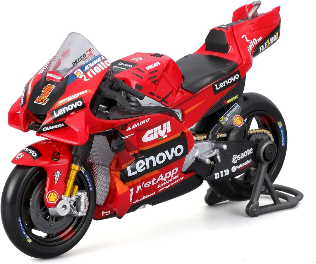Bburago 1:18 Massstab 36396 – Ducati Desmosedici GP23 Motorrad Moto GP – #1 F. Bagnaia