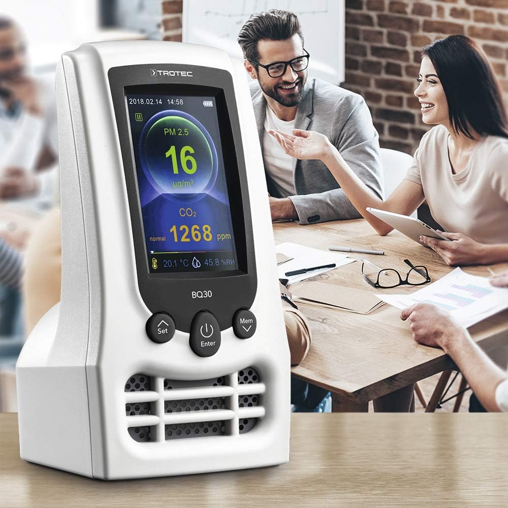 TROTEC CO2-Luftqualitätsmonitor und Partikelmessgerät BQ30 CO2 Ampel, Luftqualitätsmessungen, Kontro