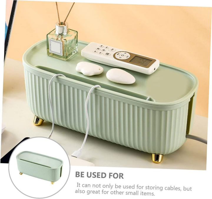 Alipis Plastikbehälter Mülleimer Kabelverwaltungskabel Organizer Box Desktop Kabel Hider Speicher Ne