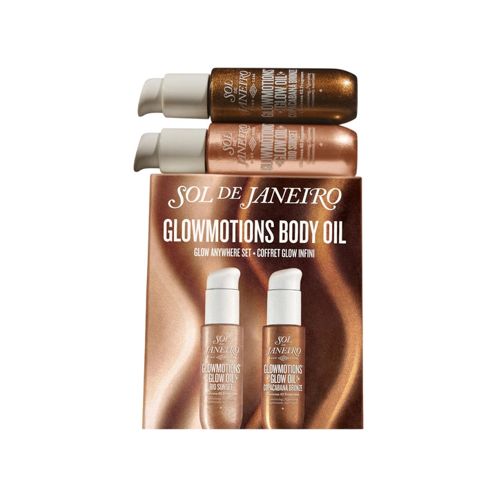 Sol de Janeiro GLOWMOTIONS DUO SET, Körperöl mit Schimmer, Zwei Finishes, Cheirosa 62™ Duft, Pflegen