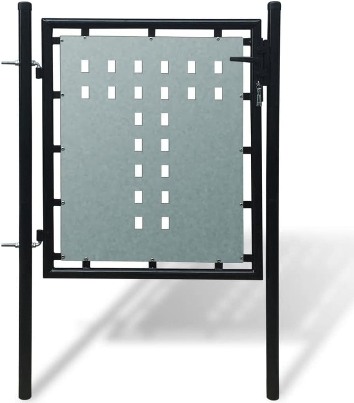 WIFESE Gartentor 100x150 cm Zauntor GartentüR Gartenzaun Doppelstabmattenzaun Gartenzaun Komplettset