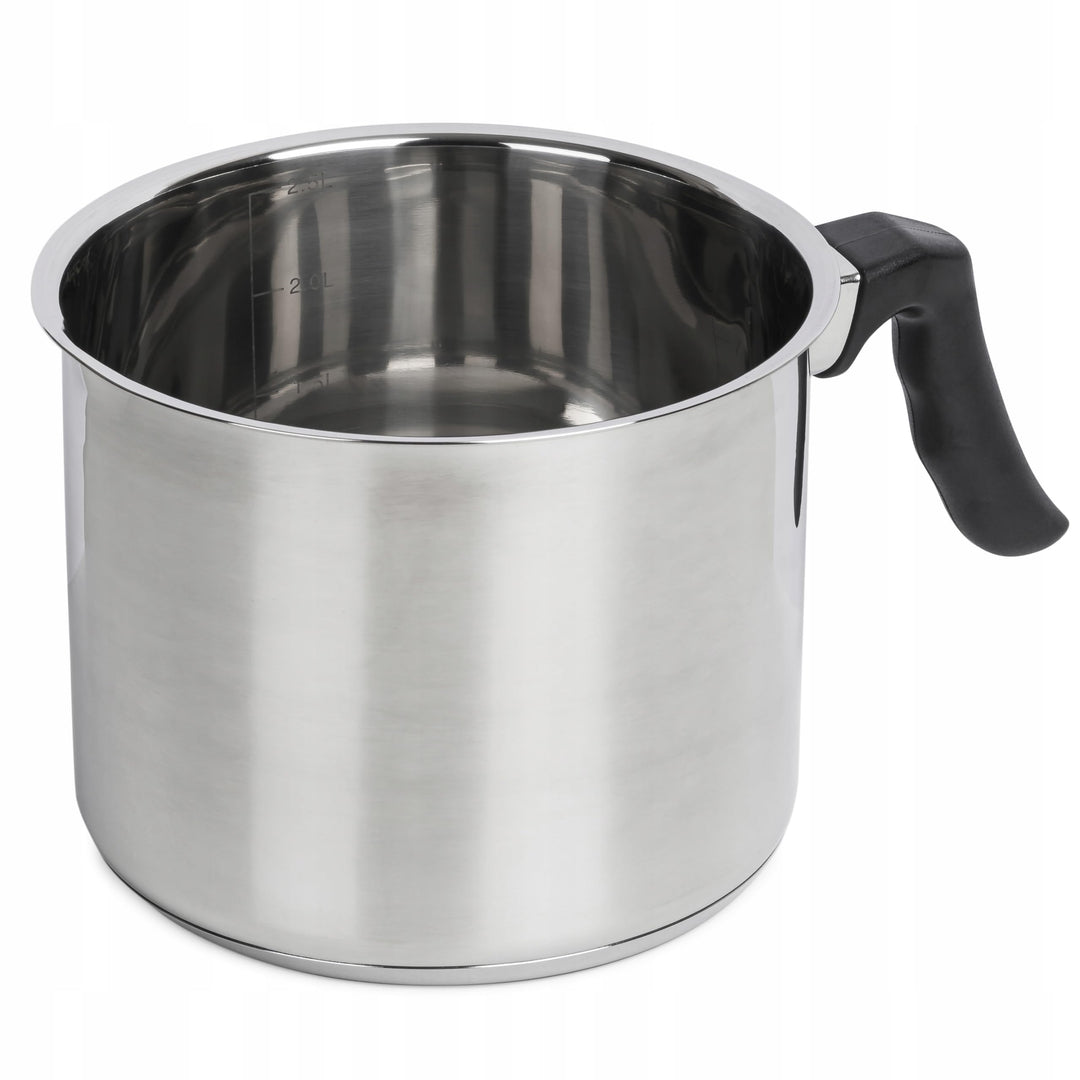 Milchtopf Edelstahl 2,5L Milchkochtopf Stieltopf Topf Simmertopf Induktion