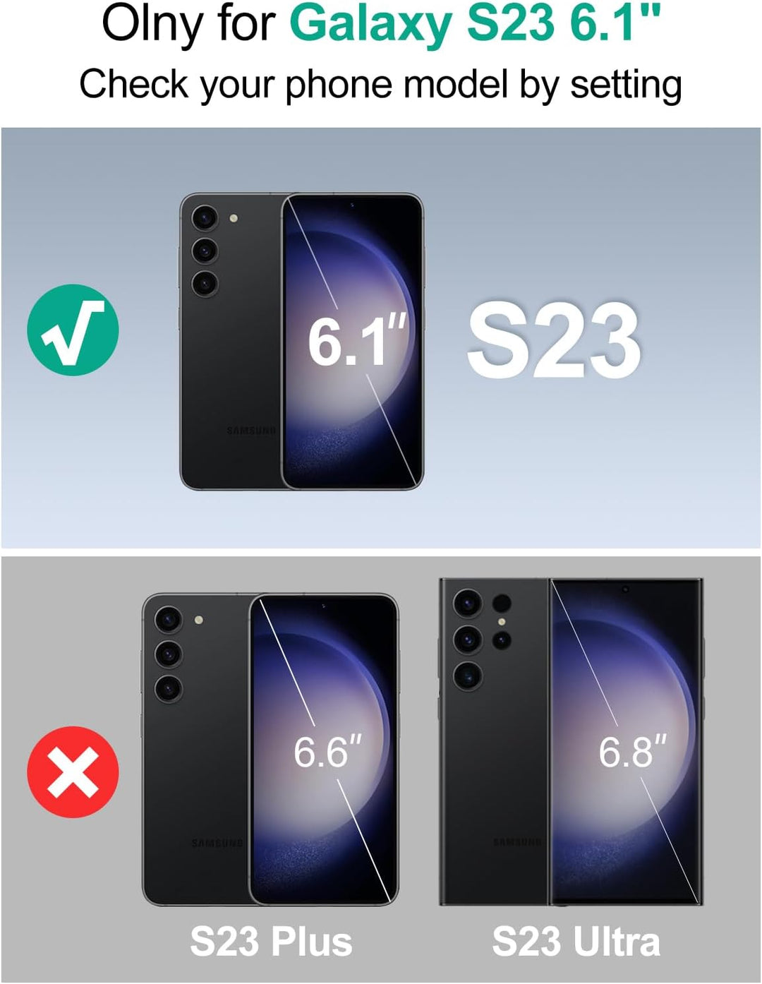 NEWDERY Akkuhülle für Samsung Galaxy S23, 4700mAh Tragbare Ladebatterie Zusatzakku Externe Handyhüll