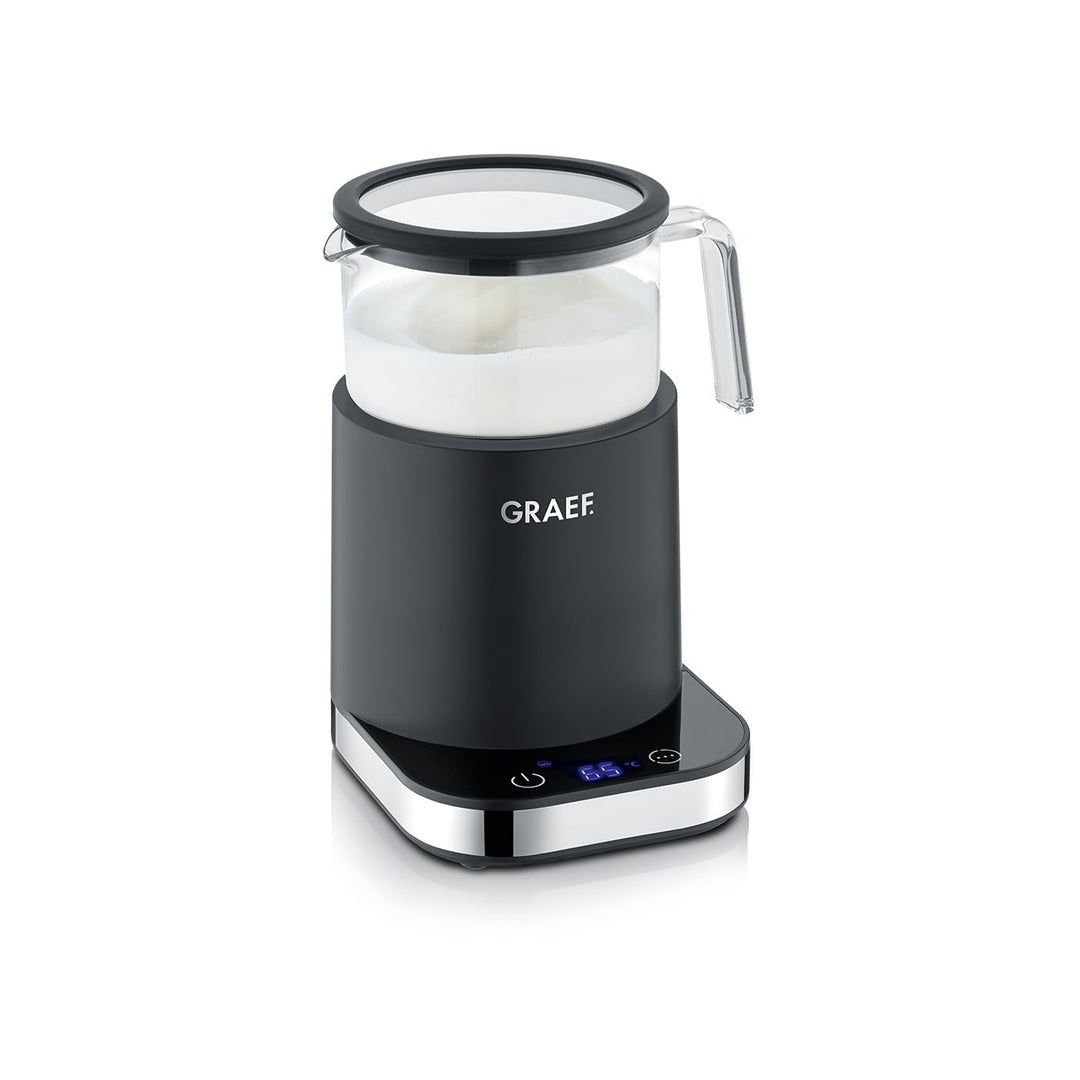 GRAEF Glas-Milchaufschäumer MS902, Induktion, 6 Automatik-Programme, Touch-Display, bis zu 400ml Mil