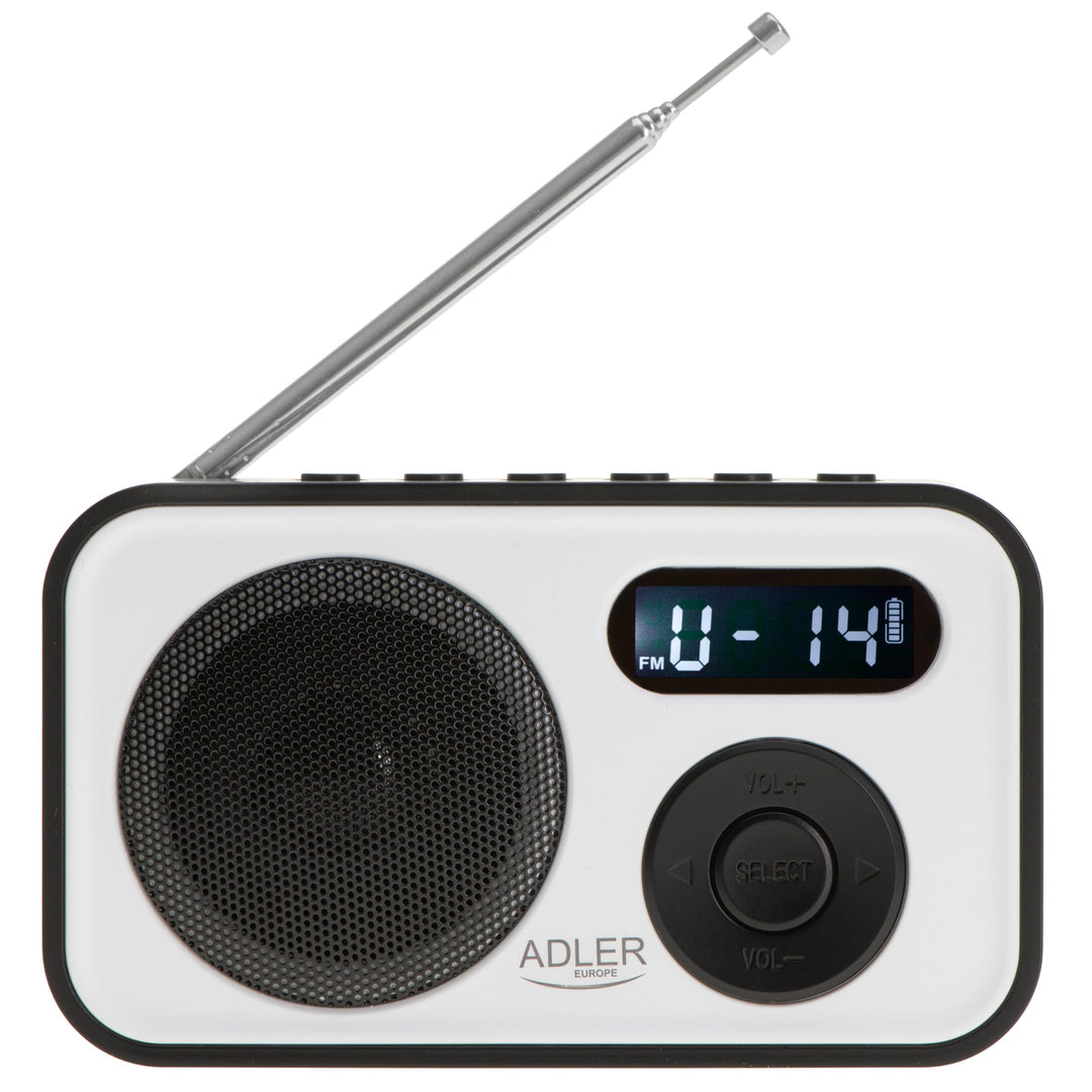 Adler Tragbares Digitalradio, AM/FM AD 1907, LCD-Display, Teleskopantenne, Speicher für 40 Sender, a