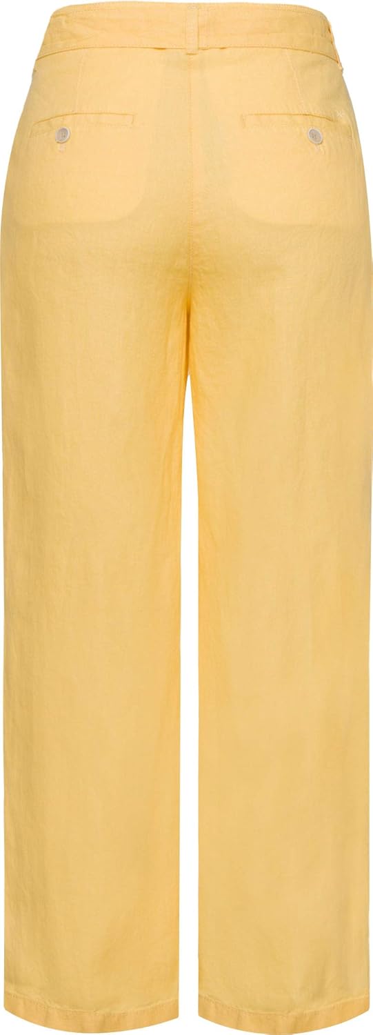 BRAX Damen Style Maine S Verkürzte Leinenhose Hose, Lemonade