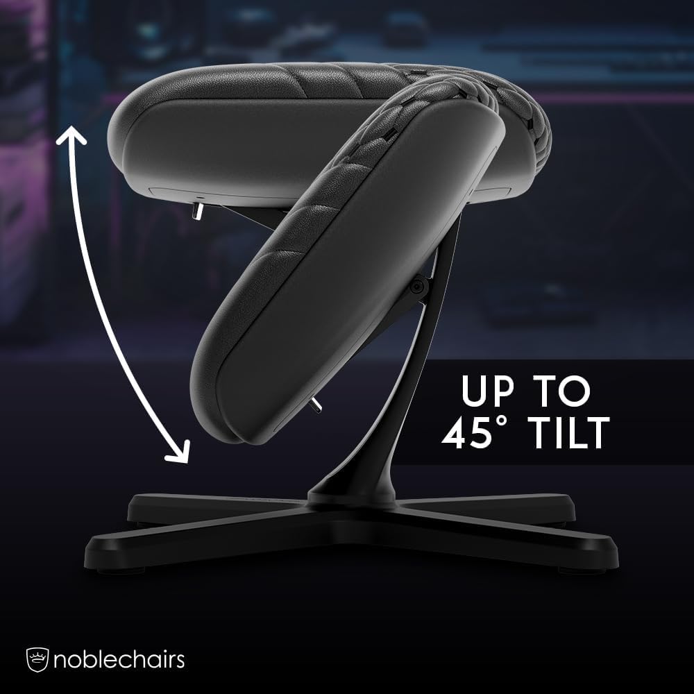 noblechairs Footrest V2.0, Real Leather Edition, 45-Grad Neigung, Premium Materialien, Lederbezug, S