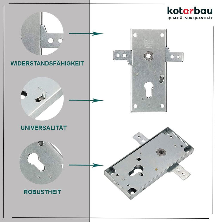 KOTARBAU® Garagenschloss 60 mm Stahl Torschloss Garagentorschloss Profilzylinder für Schwingtore Tor