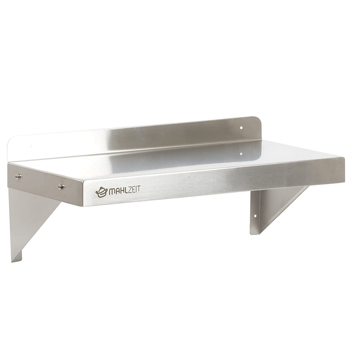 Mahlzeit Edelstahl Wandregal | Küchenregal Hängeregal Wandregal Wandbord Regal (60 x 30 cm - 1 Ablag