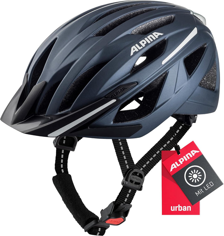 ALPINA HAGA - Stossabsorbierender, Sicherer & Optimal Anpassbarer Urban Fahrradhelm Mit Integriertem