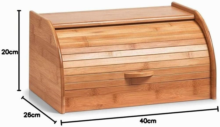 Zeller 25347 Rollbrotkasten, Bambus 40 x 26 x 20 cm, Natur