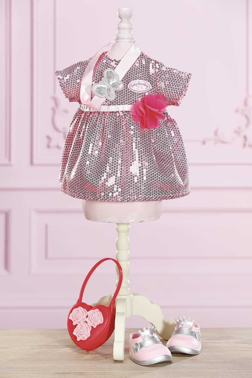 Baby Annabell Deluxe Glamour Set mit Puppenkleid, Schuhen und Accessoires, für 43 cm Puppen, 705438