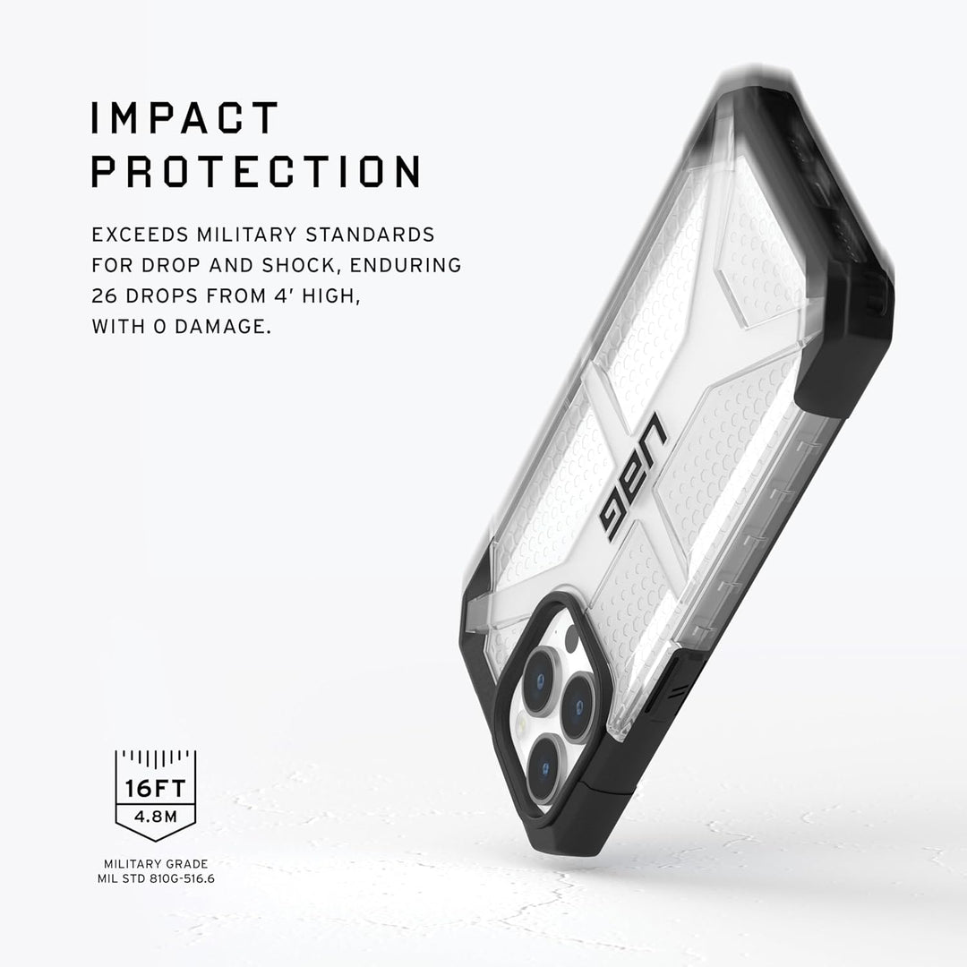 URBAN ARMOR GEAR Plasma Hülle kompatibel mit Apple iPhone 15 Pro [Wireless Charging kompatibles Cove