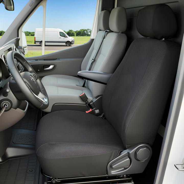 Walser Transporter Sitzbezüge Auto kompatibel mit VW T5, Einzelsitz vorne, Auto Sitzbezüge aus Stoff