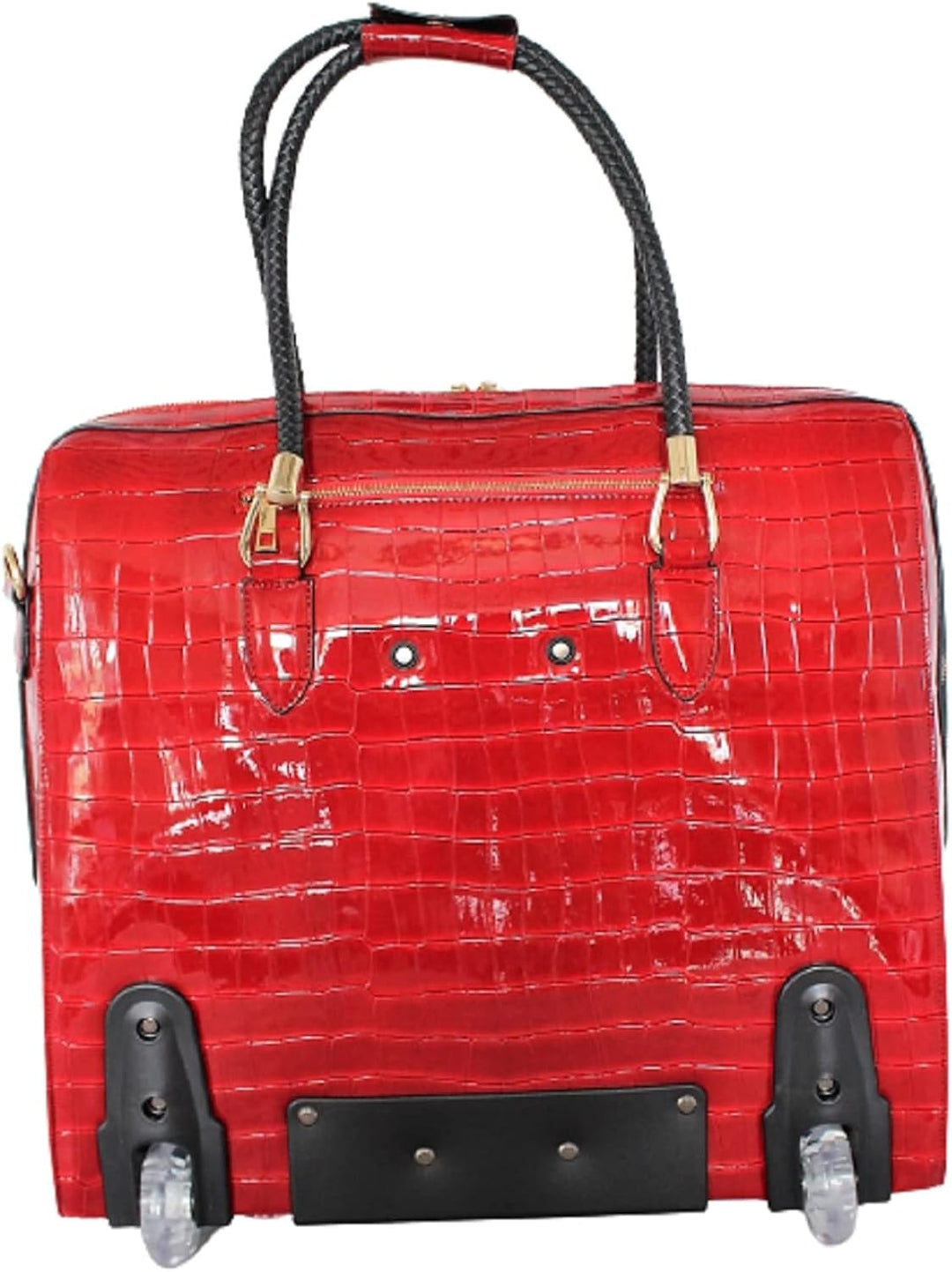 Leichte Damen Aktentrolley Laptop Tasche im Design Rot