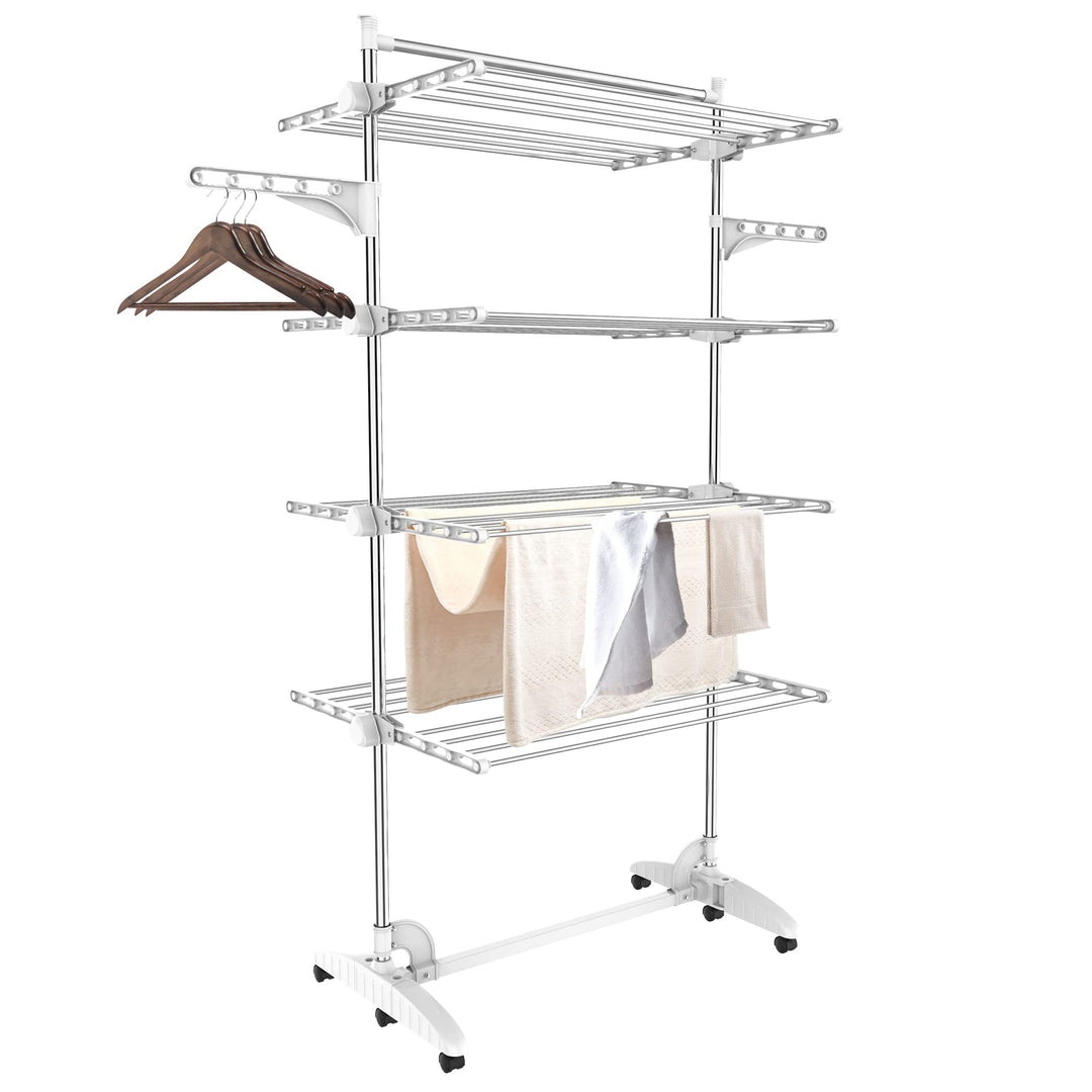Todeco - Wäsche-Trockengestell, Wäscheständer - Material: Edelstahlrohre - Maximale Belastbarkeit: 3