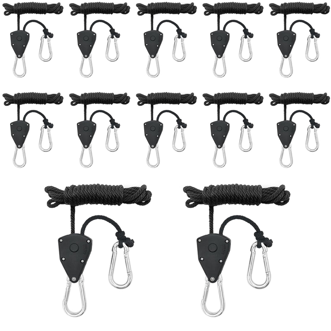 12 Stück 1/8 Zoll Ratchet Hanger, Seilzug Seilratsche mit Haken, Einstellbare Seil Seilhaken Ratsche
