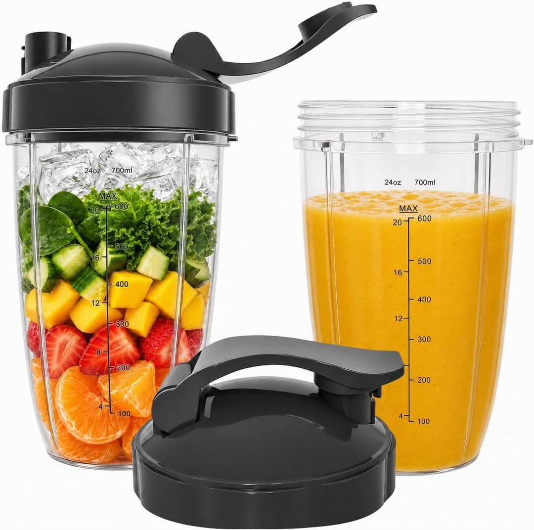 Entsafterbecher Kompatibel mit Nutribullet 600W/900W Mixer 710 ml – 4-teilig, 710 ml – 4-teilig