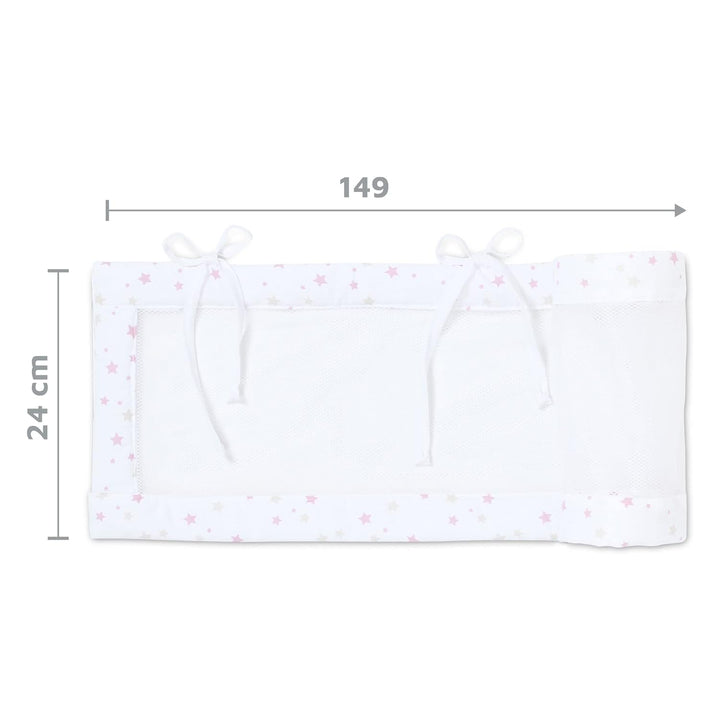 babybay Nestchen Mesh-Piqué passend für Modell Original, weiss Sternemix sand/beere