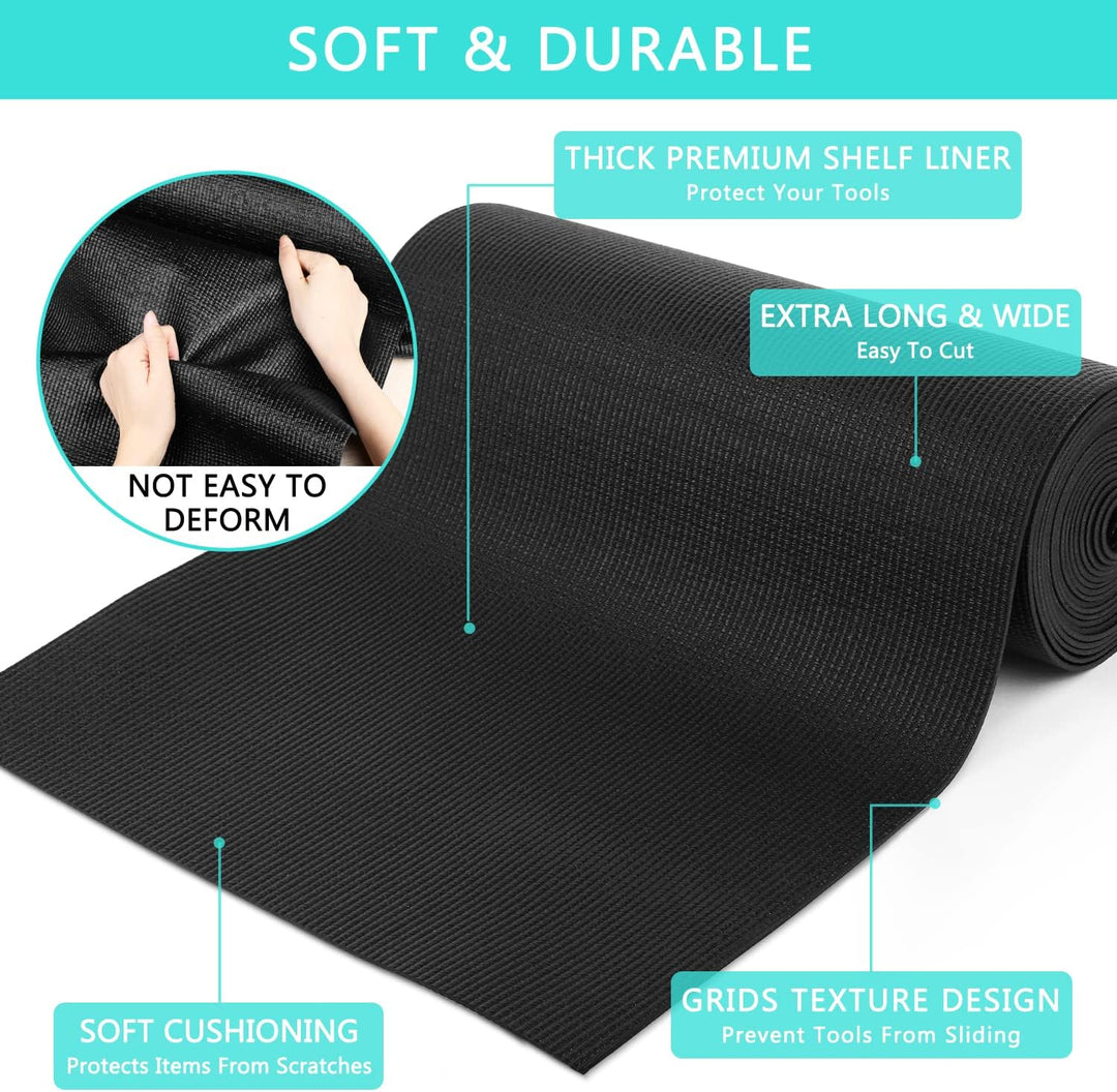HooTown Professional Shelf Liner Werkzeugkasten Mat, 3 mm dick Schubladeneinlagen, Einfacher Schnitt