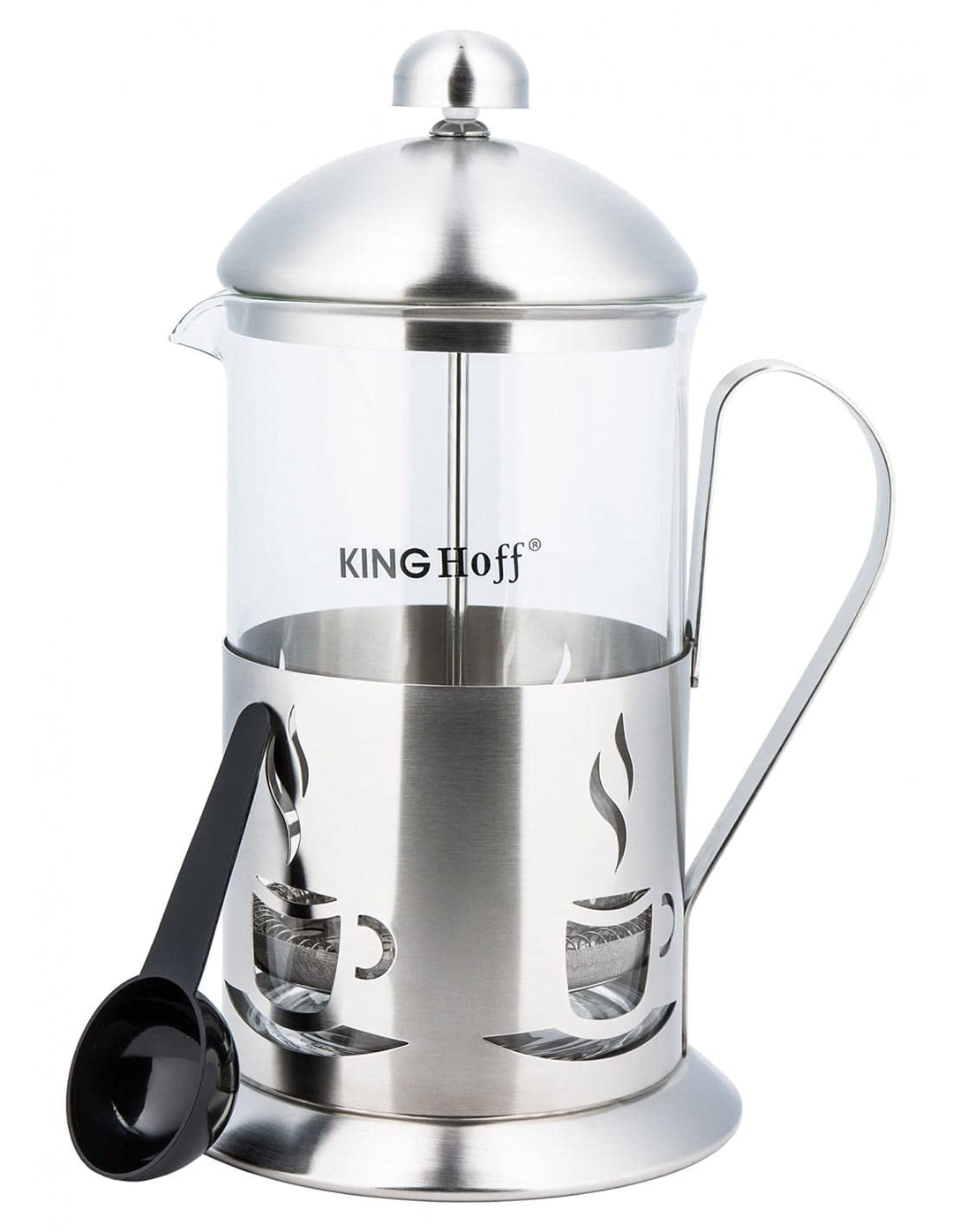 Edelstahl Press Teeblätter und Kaffeekanne French Press 600ml KINGHOFF KH-4831