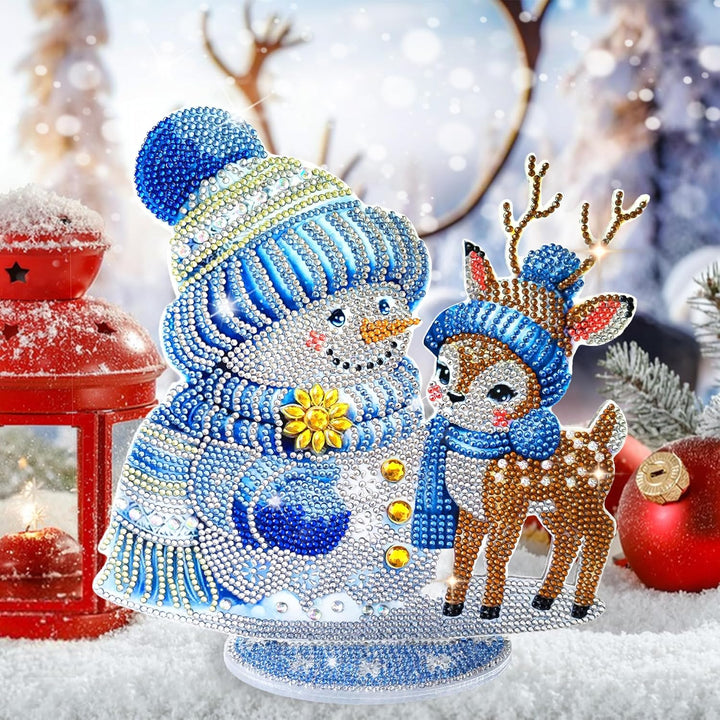 LYLIDIA Diamond Painting Weihnachten Neu Erwachsene Schneemann Ren Beidseitig DIY 5D Weihnachten Dia