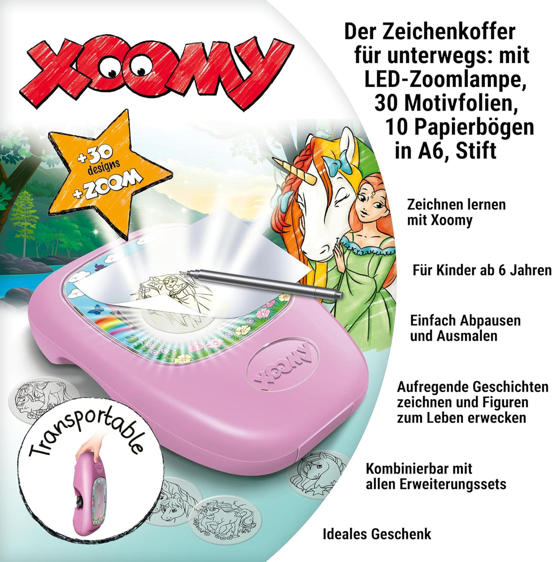 Ravensburger Xoomy Midi Unicorn 23534 - Zauberhafte Einhörner zeichnen lernen, Kreatives Zeichnen un